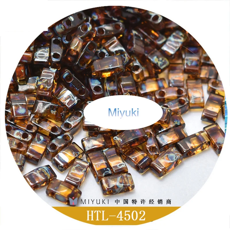 Hot Selling  Multicolor Half Tila Beads Japanese Miyuki Imported Seed Beads 5*2.3*1.9mm Picasso Series Beads To Make Bracelets