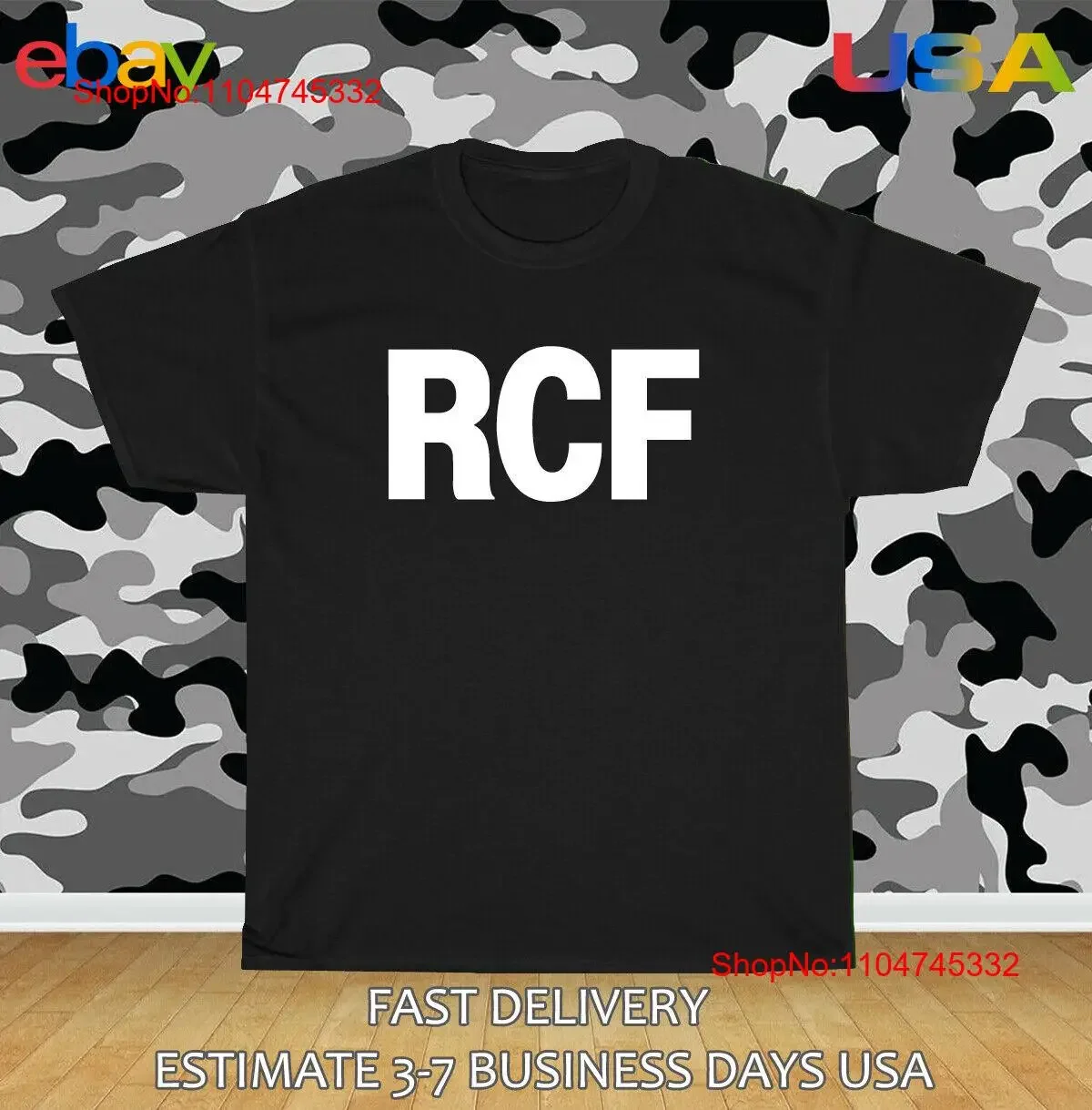 RCF Audio Logo Men's T Shirt American Size vintage Washed Soft homme Top For Everyday Wear Breathable Stretched fashion Unisex