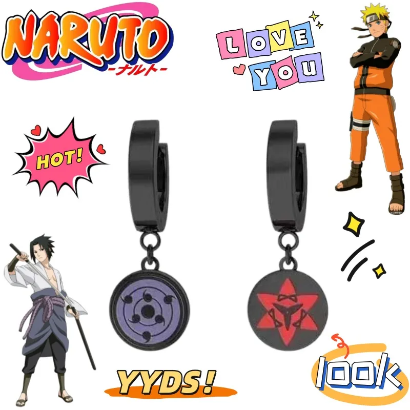 New NARUTO Uzumaki Naruto Animation Peripheral Cartoon Joker Earrings Gift Creative Secondary cosplay Niche Ear Buckle Wholesale