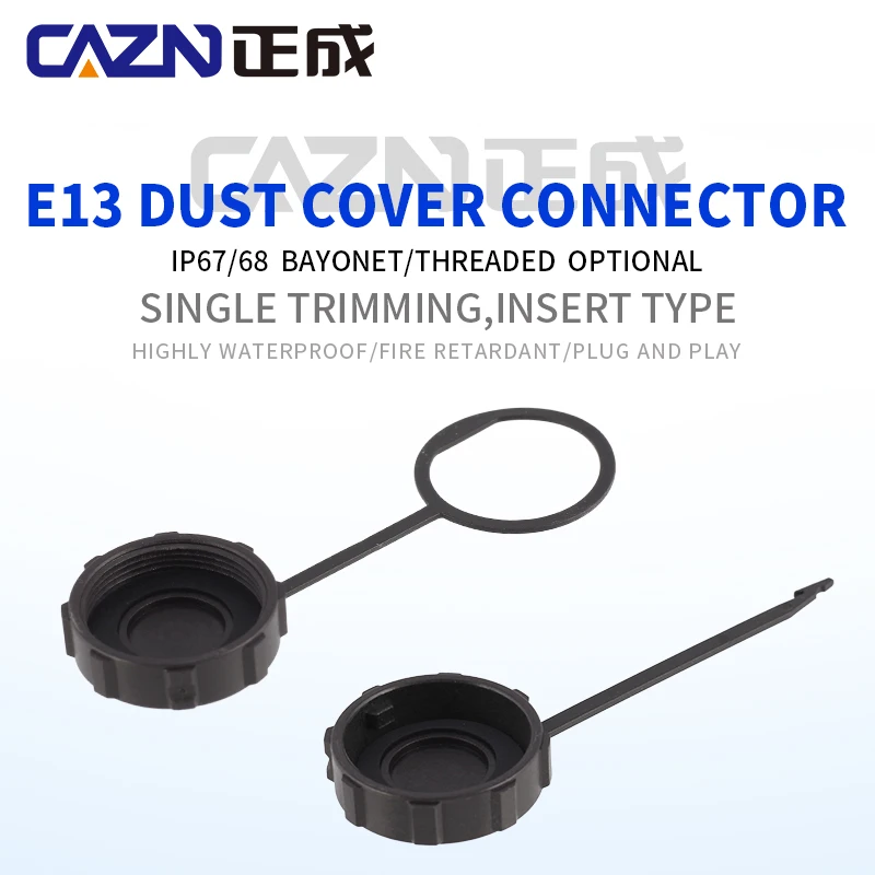 E13 Dust Cover Cap Round Hole/Latch Threaded Bayonet Type Cap For Waterproof Connector