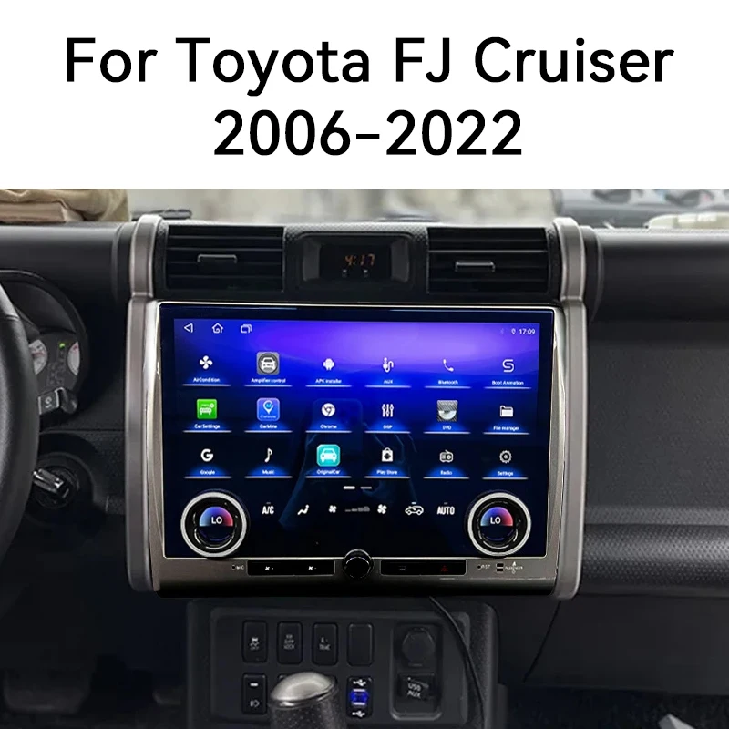 Android13 For Toyota FJ Cruiser J15 2006-2022 Car Radio GPS Auto Stereo Head Unit Multimedia Player Carplay With Air Condition