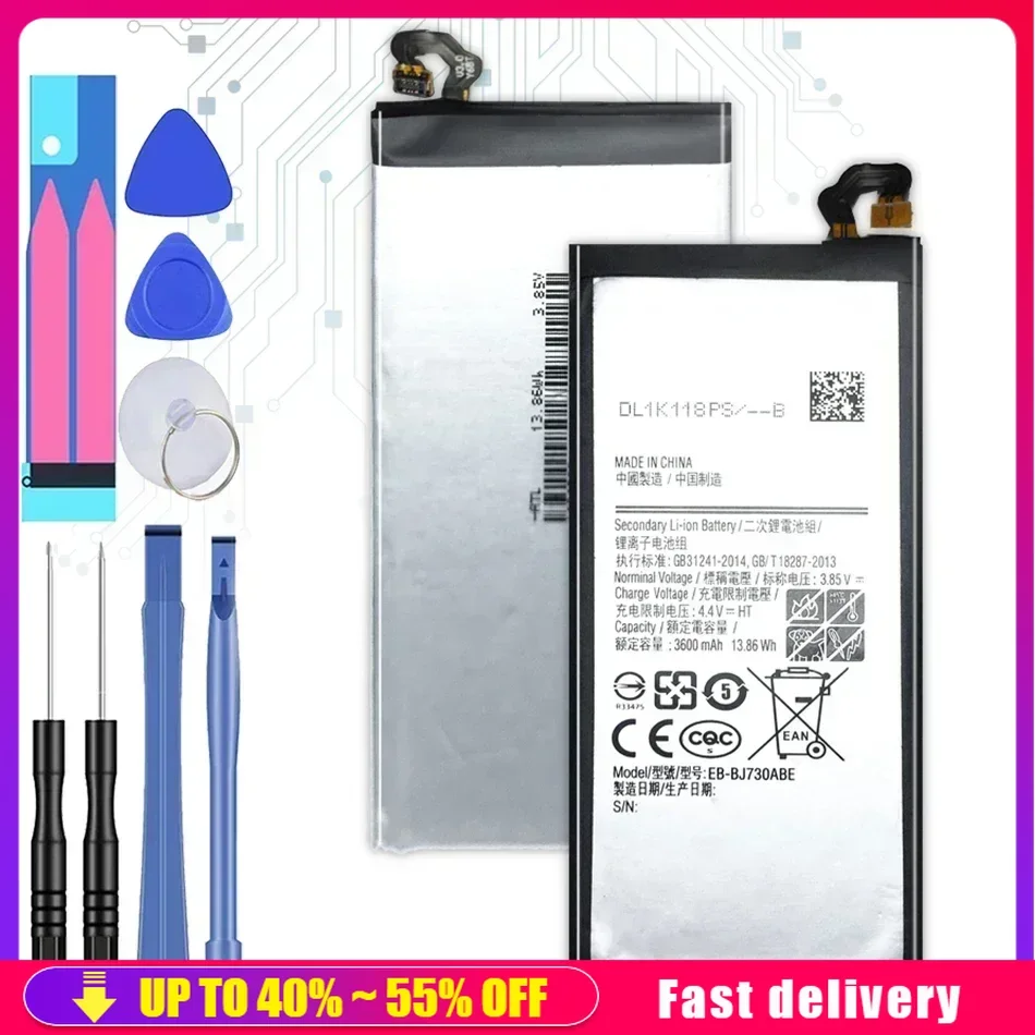 

Mobile Phone Battery EB-BJ730ABE For Samsung Galaxy J7 Pro / J7 2017 SM J730 SM-J730F J730FM 3600mAh Portable Battery