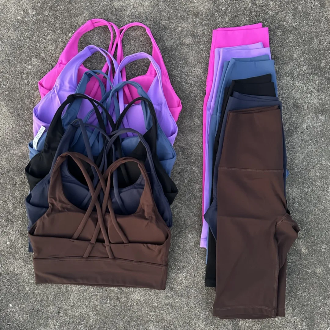 

Сплошной цвет, велосипедные шорты для спортзала, комплект для йоги, короткие леггинсы + спортивный бюстгальтер с перекрестной спинкой, спортивный женский костюм, комплексный тренировочный костюм для пробежки