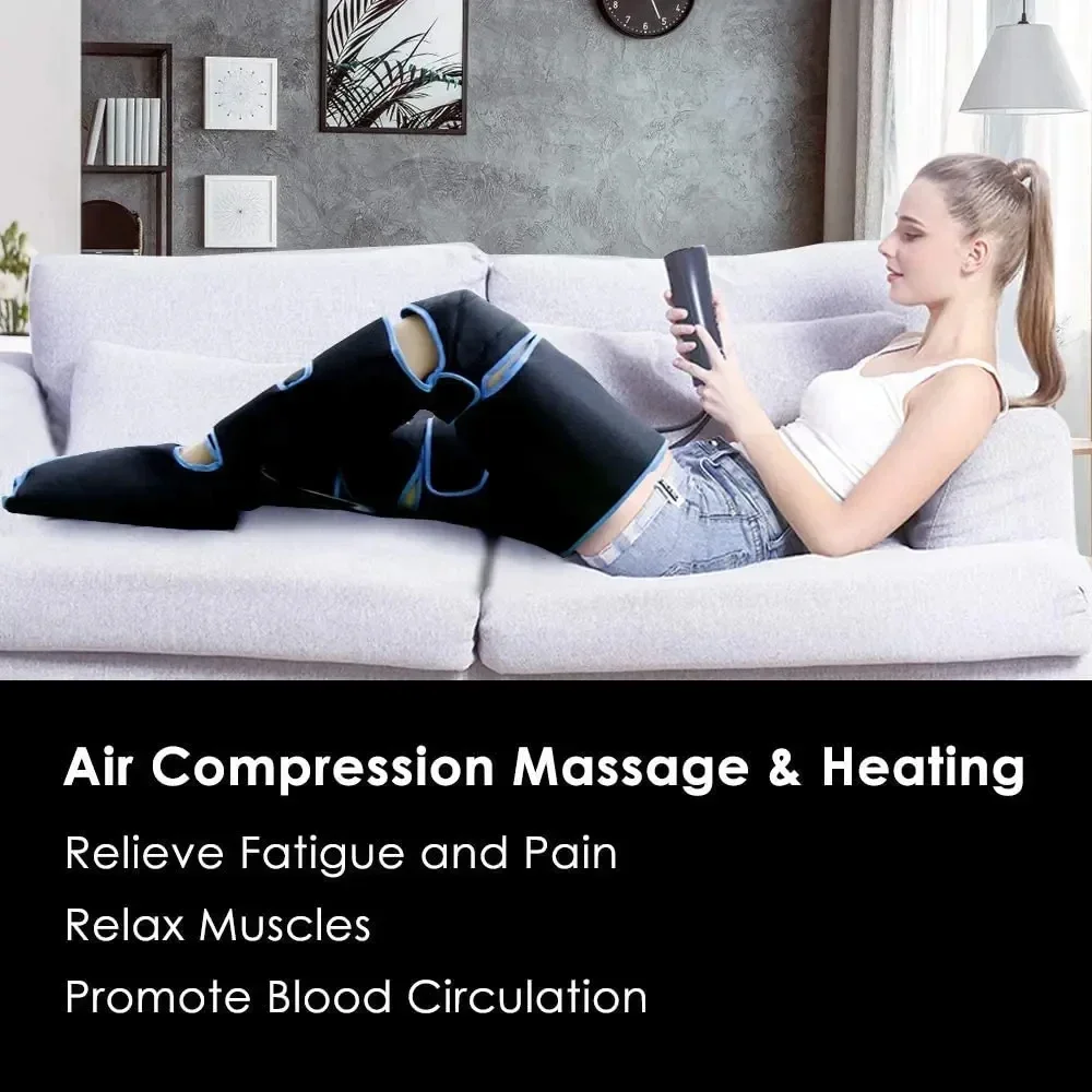 360° Foot Air Pressure Leg Massager Promotes Blood Circulation Muscle Relaxation Lymphatic Drainage Relieve Foot Leg Health Care