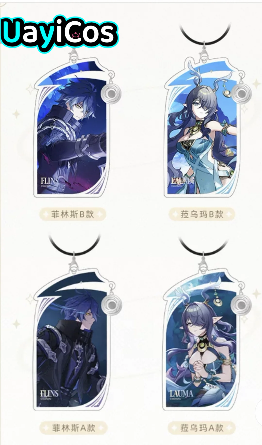 

Original Keychain Genshin Impact Kyryll Chudomirovich Flins Lauma Sandrone Acrylic Pendant Ornament Anime Game Bag Toy Kids Gif