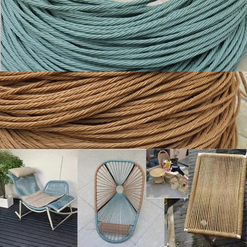 500g 4.5mm Width PE Synthetic Rattan Weaving Material Plastic Knit for Chair Table Furniture Repair