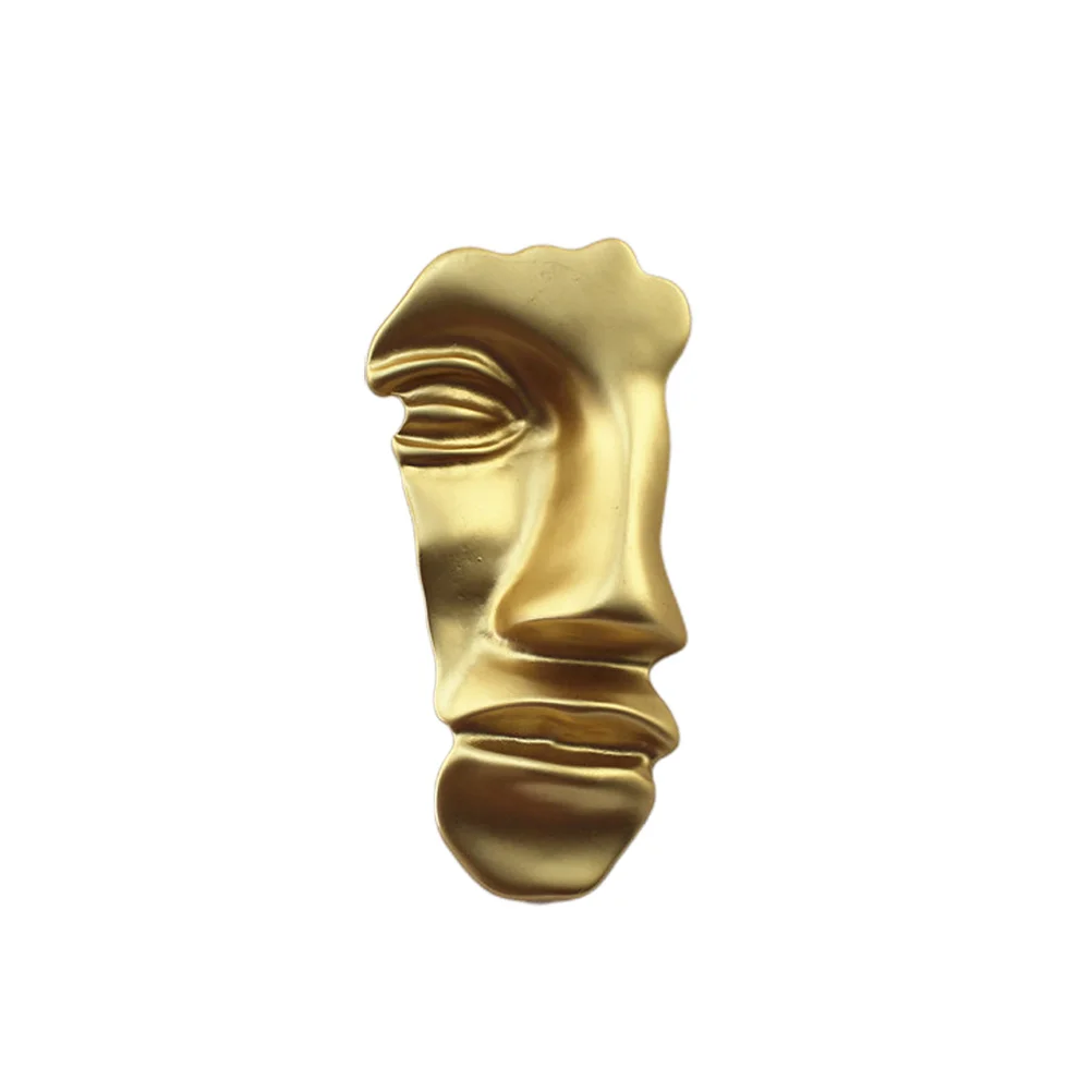 

1Pcs Creative Brooch Pin Alloy Face Design Simple Style Corsage Clothing Accessory Party Decoration Gift Simple Brooch