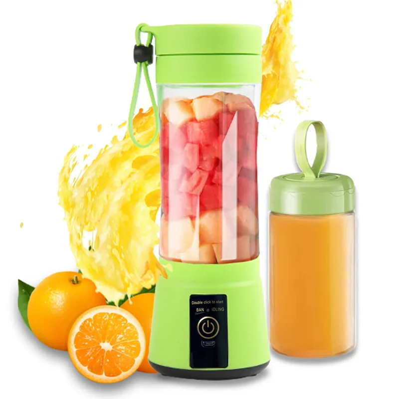 1Pc Portable Fruit Juice Blenders Summer Personal Electric Mini Bottle Home USB 6 Blades Juicer Cup Machine For Kitchen