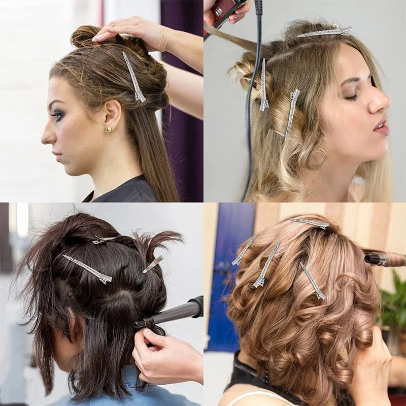 Haarklammern für Damen: Metallische Haarspangen für Friseure, Haarschnitt und Styling – Werkzeuge für voluminöses Haar und Haarwurzel-Styling – Detail 6