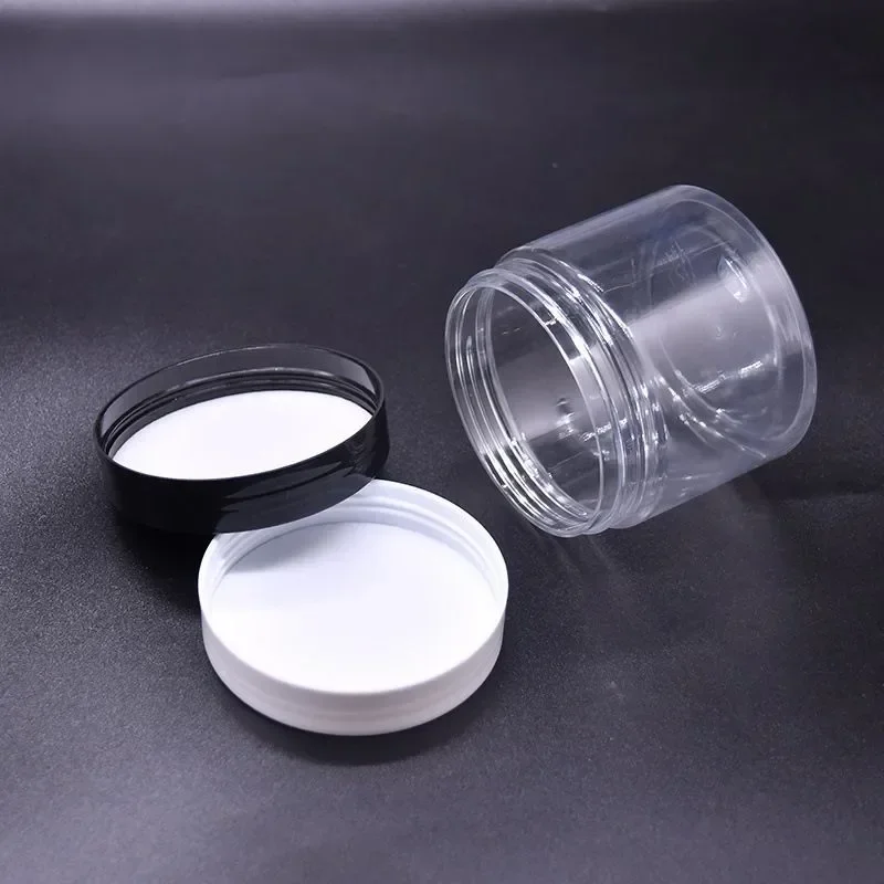 20pcs 200ml Empty Clear PET Jar Refillable Sample Bottles Face Cream Jar Lotion Cosmetic Container Travel Bottle Storage Suupply