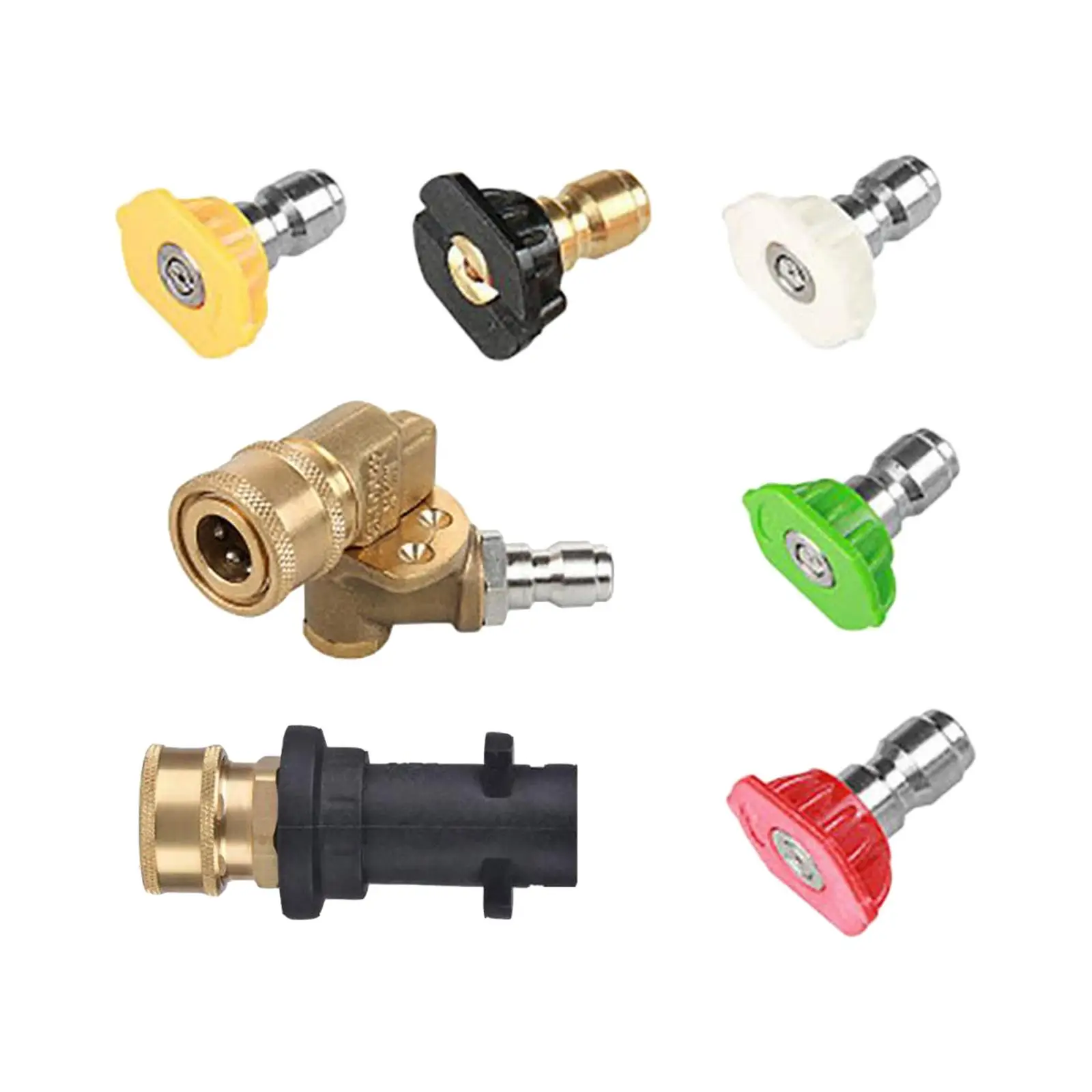 

Pressure Washer Adapter Set Spare Part Easy Installation 1/4'' Quick Connector Set for Plant Watering Home Cleaning Car Washing