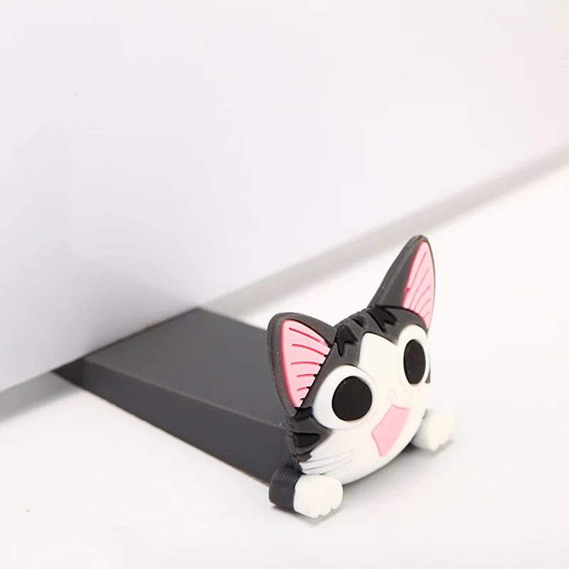 Cute Cartoon Silicone Figure Door Stopper Wedge Door Jam Catcher Block Guard Baby Safety Protector Home Office Protectors