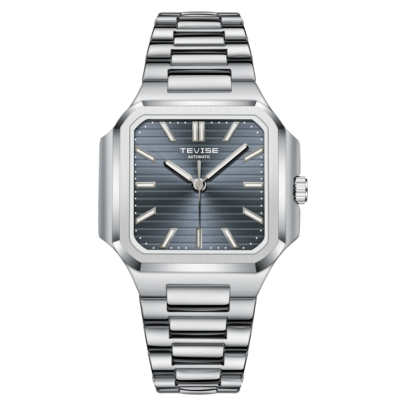 TEVISE Watch for Man Mechanical Movement Square Shape Case Stainless Steel Waterproof Fashion Top Brand Business Gift Clock view 5