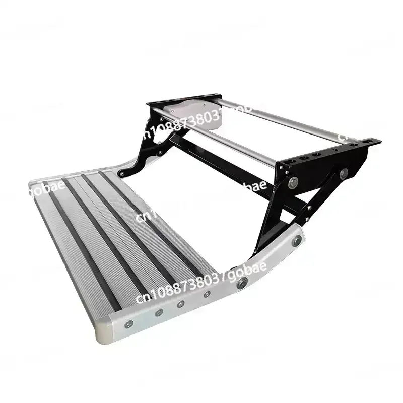 RV folding step trailer on the car welcome aluminum alloy manual shrinkage single layer