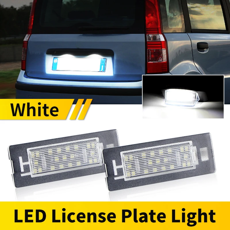 

2 шт. светодиодные фонари номерного знака для Fiat Panda Mk3 (тип 169) 2003.09-2012.08 для Fiat Panda Mk4 (тип 312/319) 2011-up белый 12 В