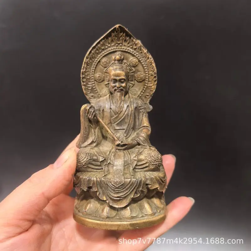 Antique Brass Craft Set of Three Immortals for Home Decoration
