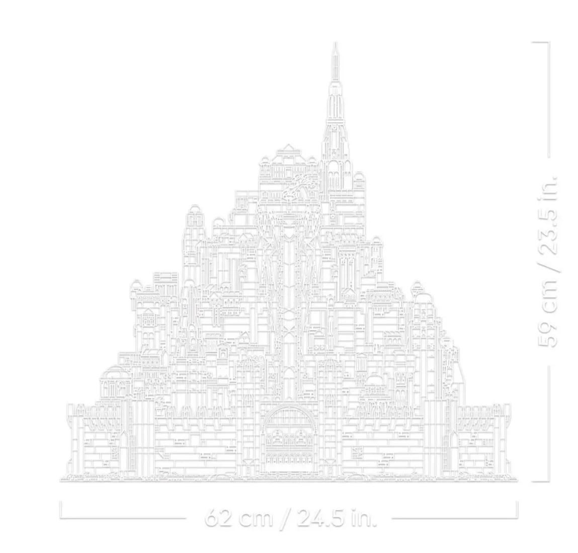 8278pcs classical Minas Tirith European Building Blocks Set Architecture Modular Assembly Model Bricks Creative Toys Adult Gifts view 4