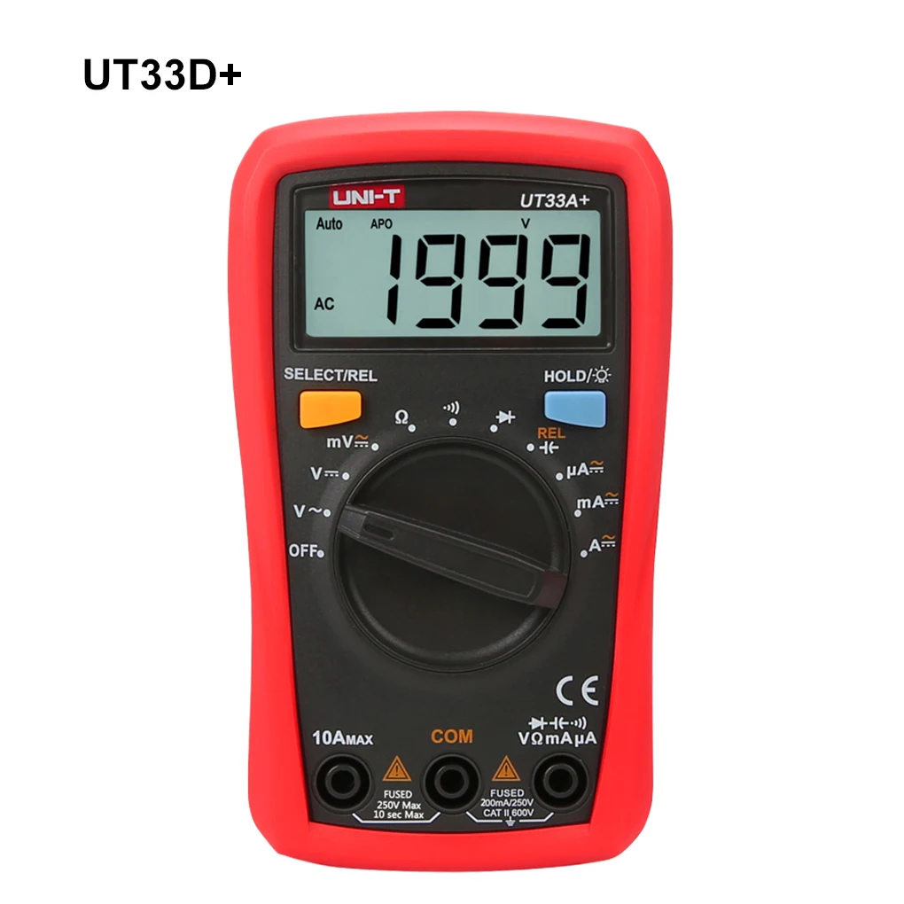 UNI-T UT33D Plus Pocket Multimeter Voltmeter Professional Resistance Measure Multi Meter Accessory Digital Ammeter