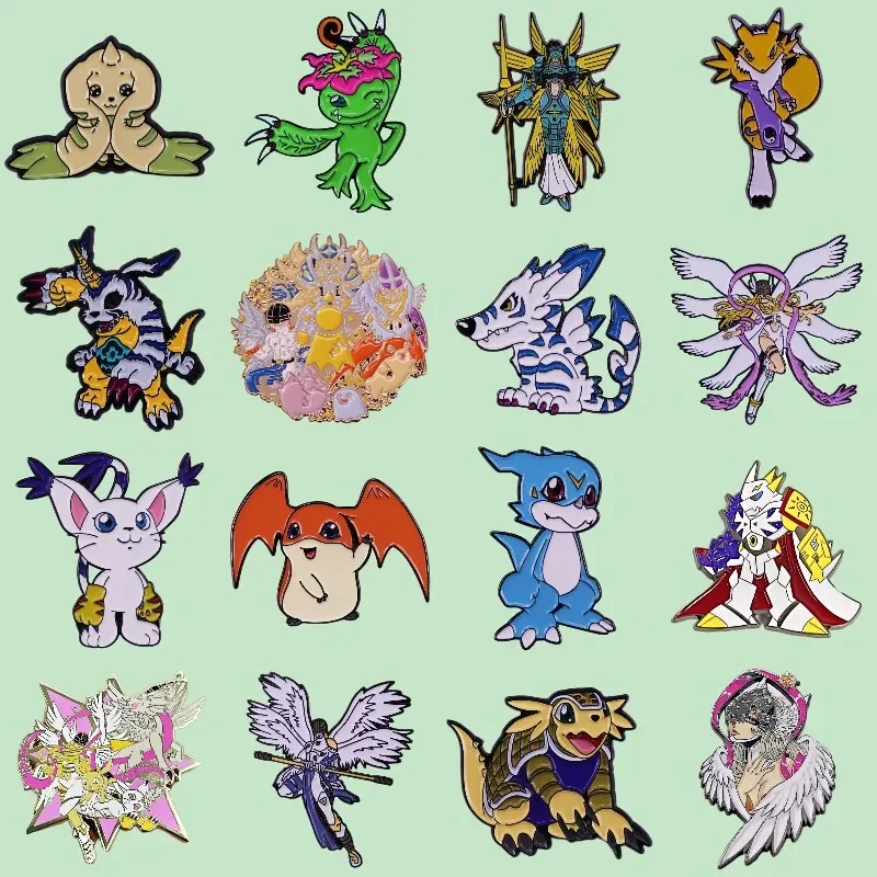 Digimon Adventure Pin de solapa broche de videojuego joyería Kawaii mochilas sombrero decoración regalos