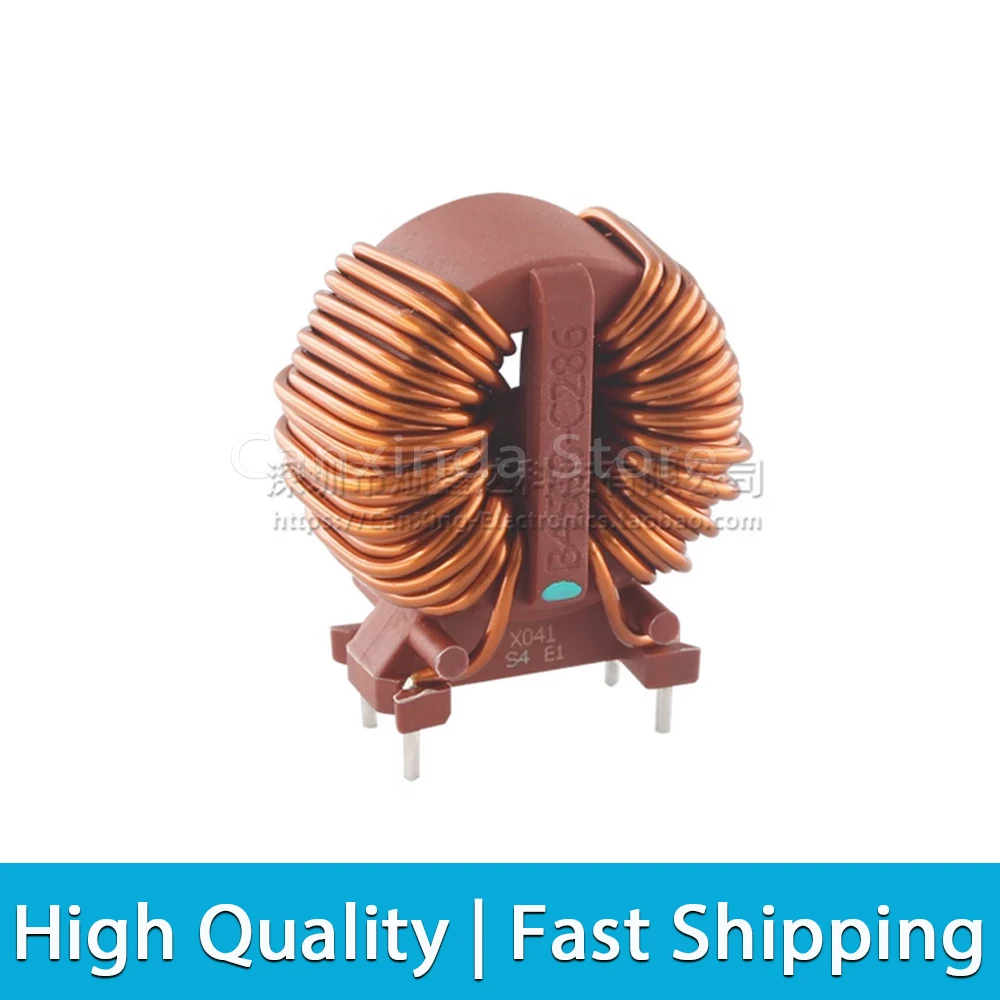 2pcs Vertical 28mH 10A Toroid Magnetic Ring Common Mode Inductor Large Current Wire Wind Coil Inductance Power Filter