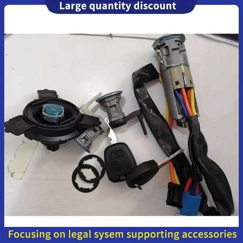 Imagen 2 del producto Adecuado para Peugeot 206 207 Citroen C2 cerradura de encendido cerradura de puerta de coche cerradura de tanque de combustible cerradura de coche completa cilindro de cerradura de coche sin chip