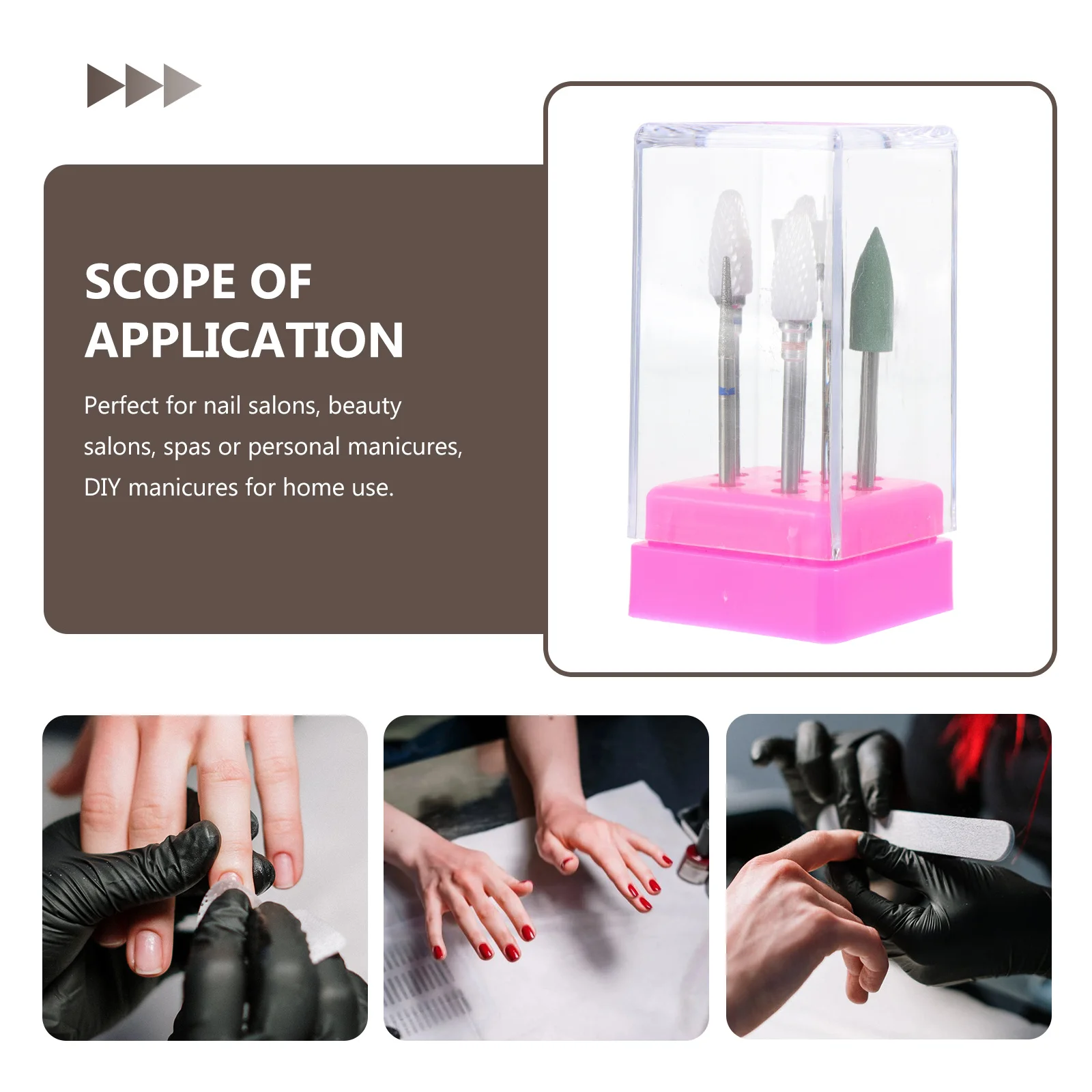 7pcs Manicure Polishing Heads Nail Grinding Tool For Cuticle Care Pedicure Drill Bit Set Sanding File Bits Polisher Accessory