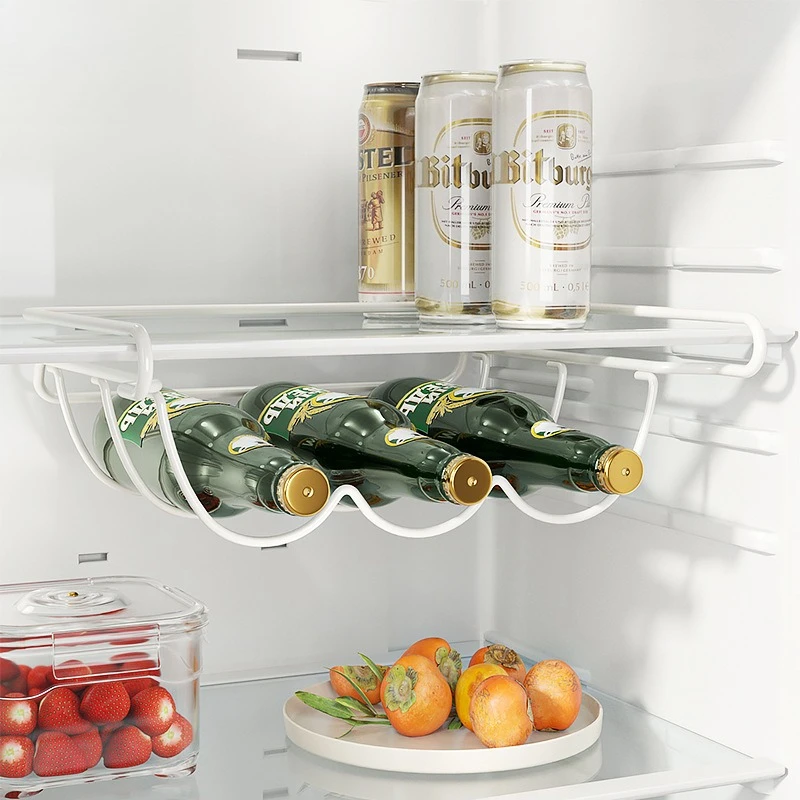 Creative Iron Kitchen Storage Rack Wall Mounted Organizer for Fridge Beer Bottles Spices