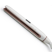 2 in 1 Heated Hair Straightener Comb Professional Hair Flat Irons Curling Brush Gold Titanium Alloy Hair Straightening Flat Iron