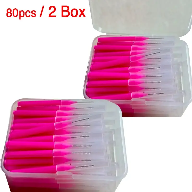 30/80/150/160Pcs I-type push pull interdental brush 0.6-1.5Mm Cleaning Between Teeth Oral Care Orthodontic I Shape Tooth Floss - Image 10