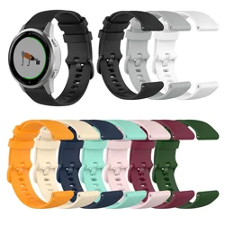 18mm 20mm 22mm Silicone Strap For Garmin Forerunner 245/255/265/645 Music Vivoactive 3/4/5 Sports Band For Venu SQ Sq2 Venu3