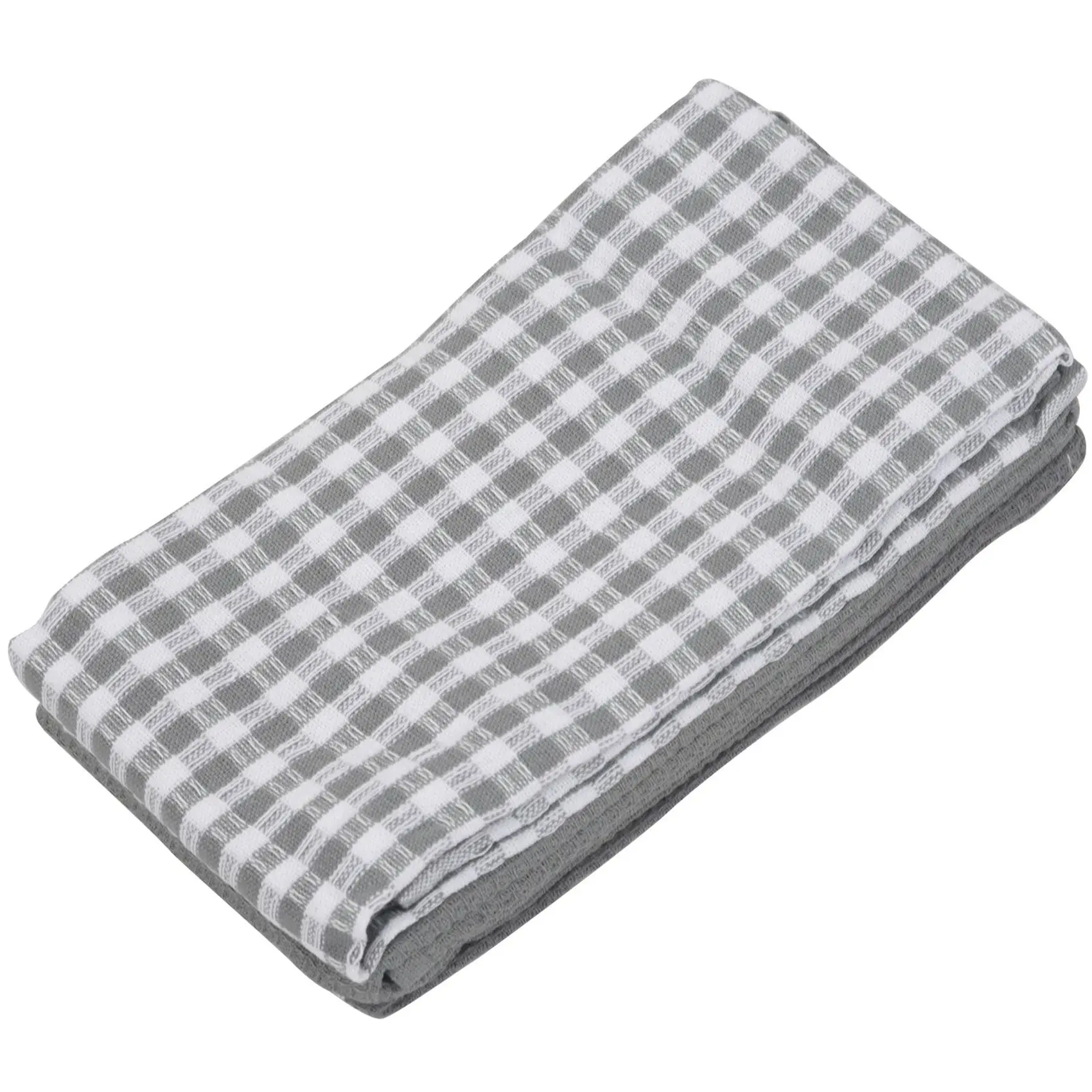 AB33-Classic Kitchen Towels, 100% Natural Cotton, The Best Tea Towels,Dish Cloth,18 X 25 Inch,9 Pack,White With Grey Stripe