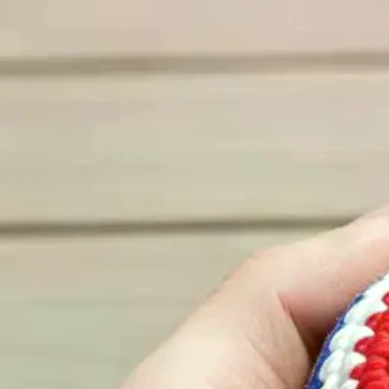 Handmade Crochet Balls USA 250th Anniversary Style Sturdy Quality For Outdoor Play Patriotic Parties And Gifting
