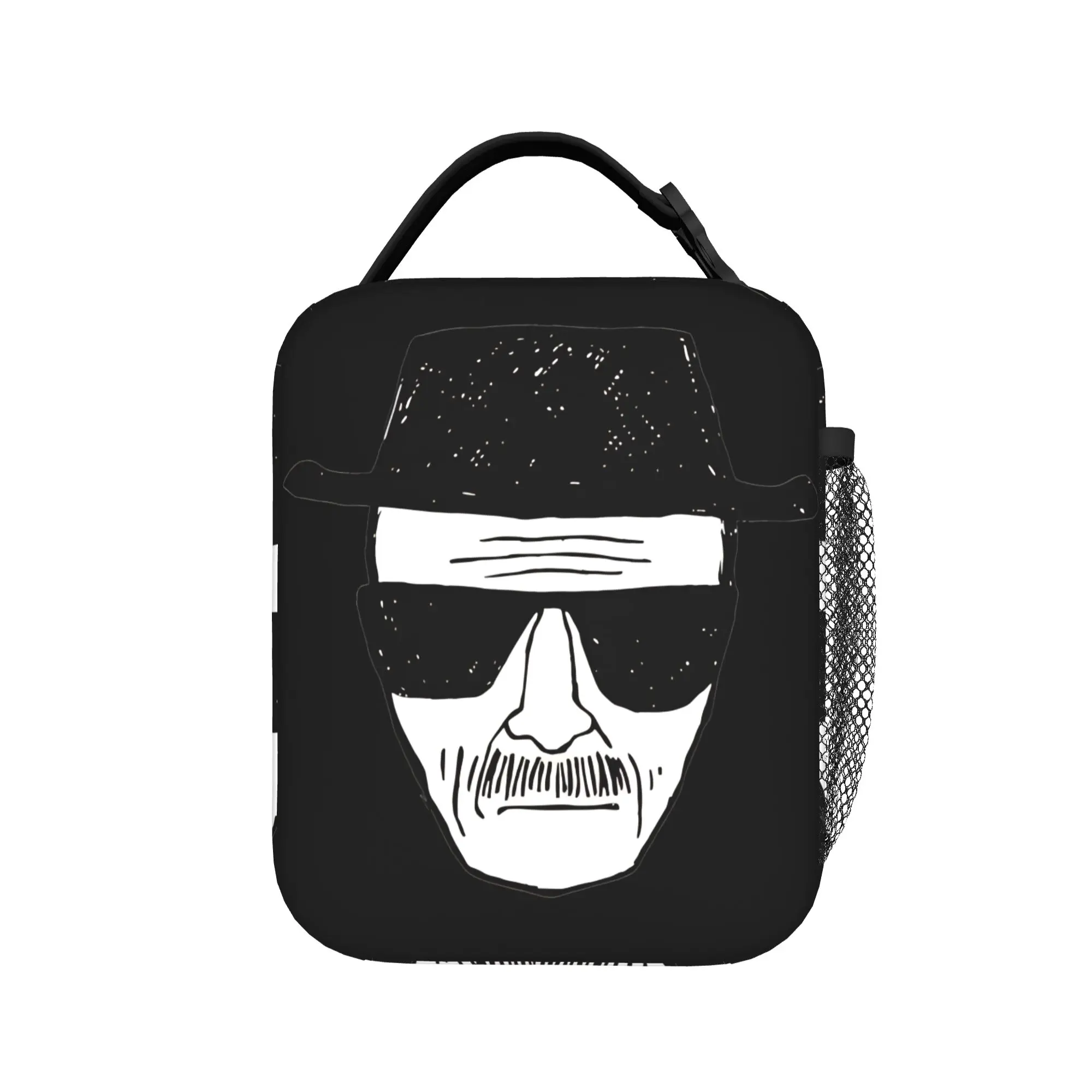 Breaking Bad Walter White Heisenberg face Lunch Bag Office Lunch Box For Women Vintage Thermal Lunch Bags Oxford Cooler Bag