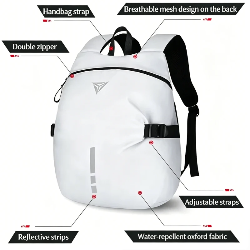 Unisex Motowolf Motorbike Helmet Backpack Anti Splashing Reflective Large Capacity Backpack Men Women Outdoor Travel Accessories