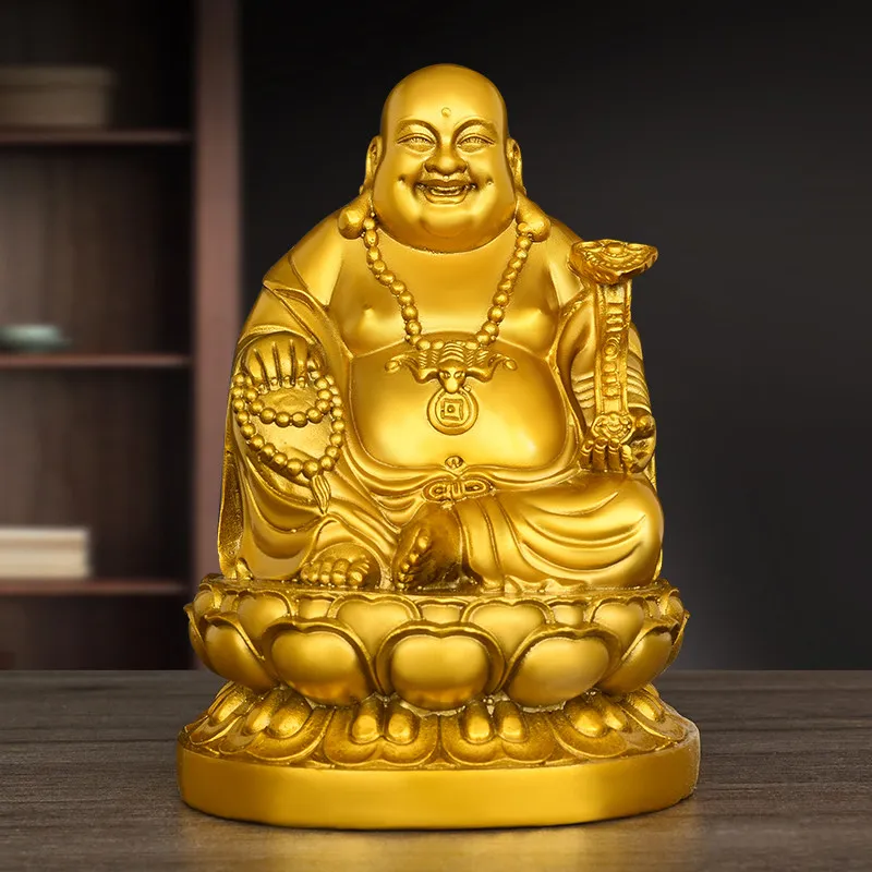 Brass Four Buddha Statues Southern Sea Guanyin Maitreya Buddha Ksitigarbha Bodhisattva Decorative