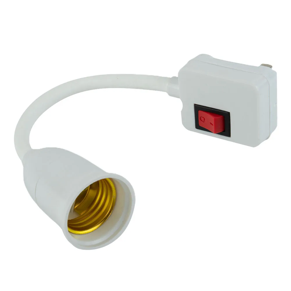 Lampholder Bulb Socket White With On/Off Switch 3piece Set All Direction Bulb Holder E26 E27 Extended Flexible