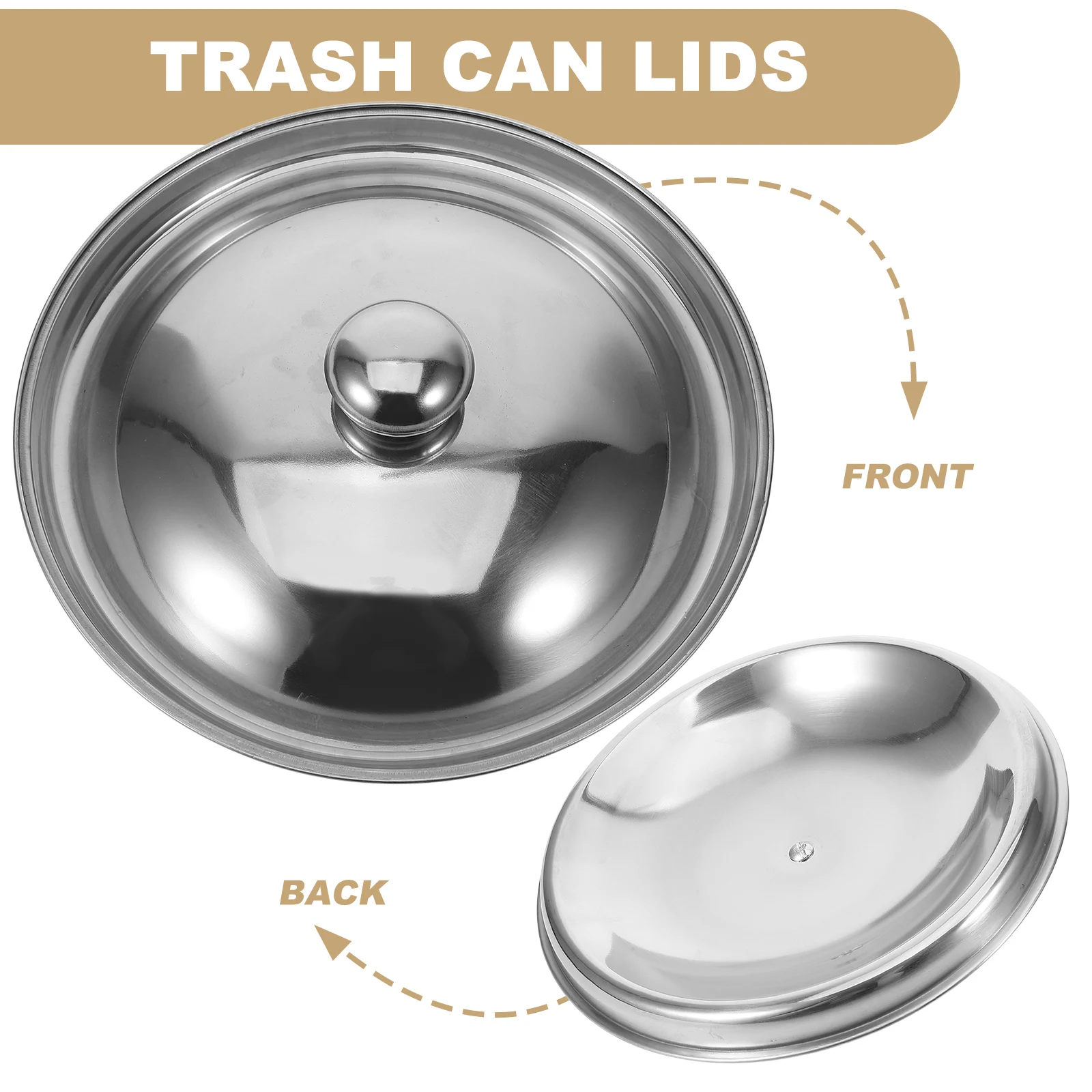 

Stainless Steel Bedpan Cover Durable Portable Replacement Spittoon Urinal Lid Chamber Pot Cover for Home Hospital Use