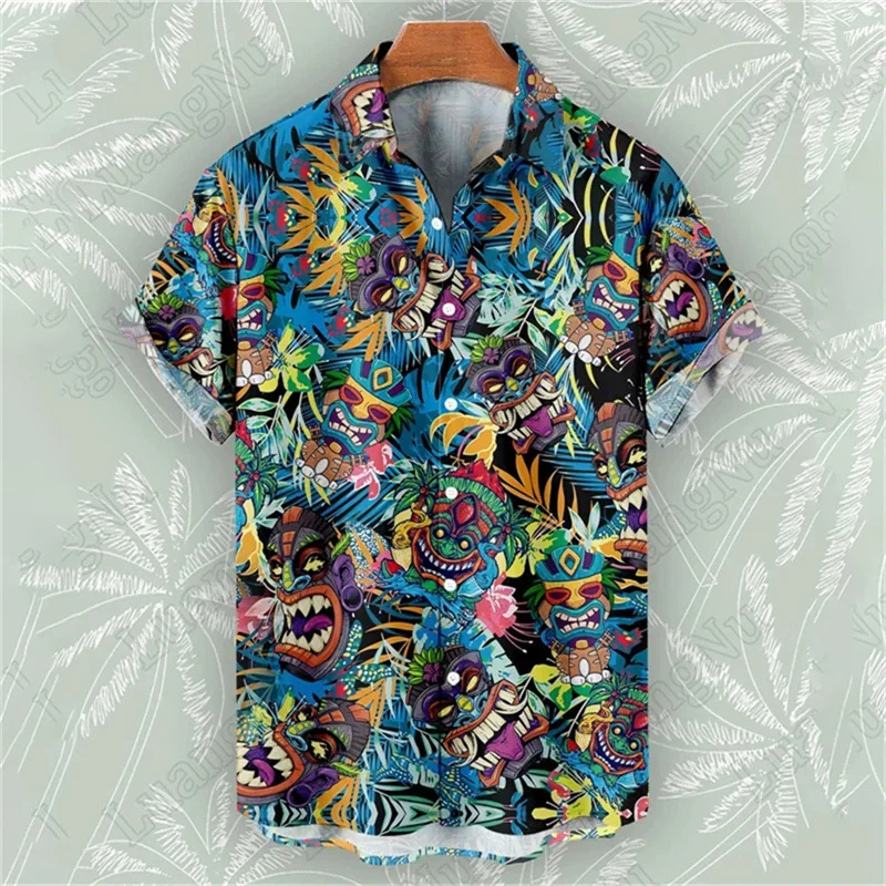 Die neuen losen atmungsaktiven 3D-Druck trend ige coole Mode Hawaii hemden Strand party Tops kurze Ärmel Sommer Herren hemden Herren