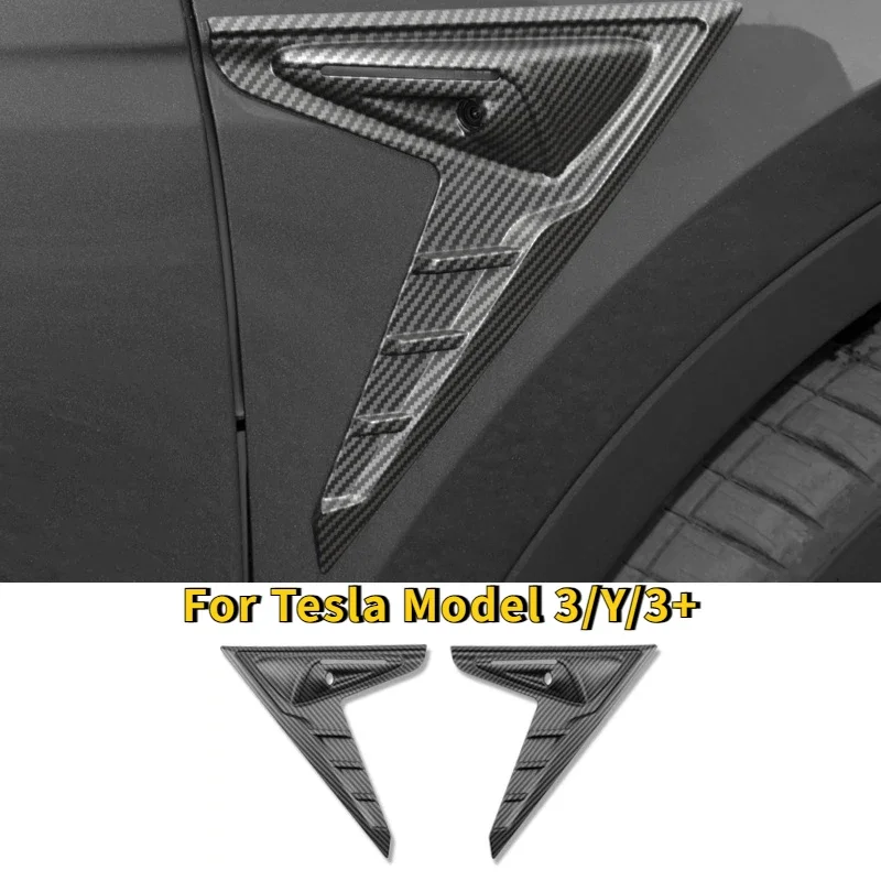 

Side Camera Cover for Tesla Model 3/Y/3+ Model Y Juniper 2025 Thunder Fender Flanks Wing Blade Panel Spoiler Protective Shell