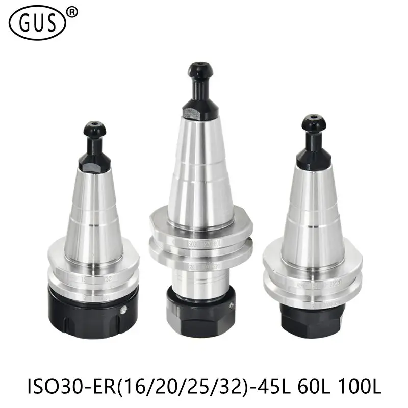 GUS ISO30 ER32 ER25 ER20 ER16 Tool Holder Woodworking Lathe Chuck ER Engraving Collet CNC Machining Center Spindle Tool Holders