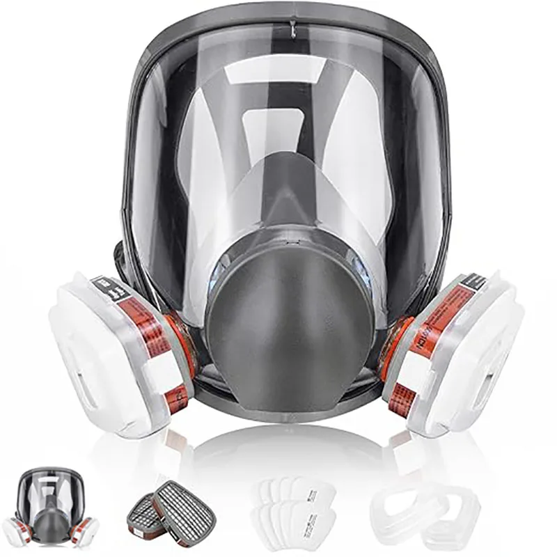 Full Face Respirator Mask 6800 Reusable Respirator Mask with Filters Anti-fog Ideal for Paint Spray Dust