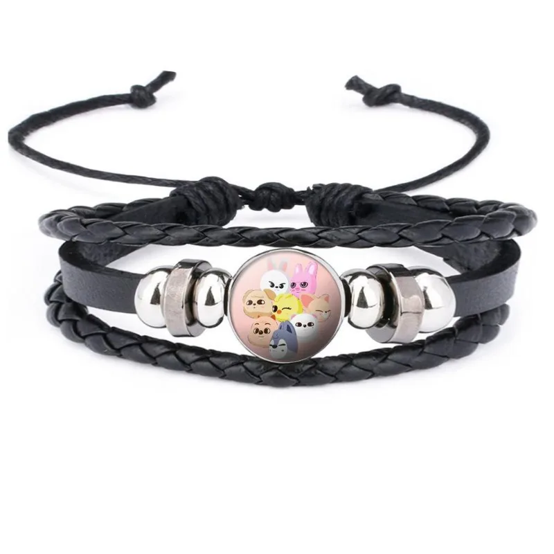 The 2025 SKZOO Stray Kids' handwoven cowhide bracelet Bbokari leebit