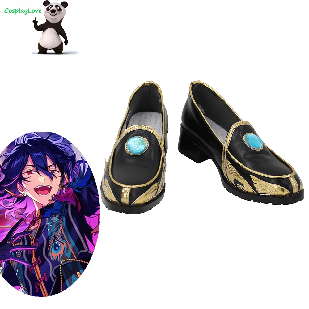 

КосплейLove Game Ensemble Stars Sakasaki Natsume Sakuma Rei, черное золото, обувь для косплея, длинные сапоги, кожаные рождественские туфли на заказ