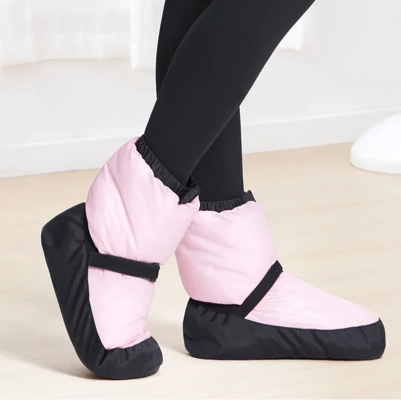 Winter Women Ballet Shoes Warm Up Booties National Dancing Shoes Winter Dance Boots Warm Antiskid Ballerina Boots Training Shoes