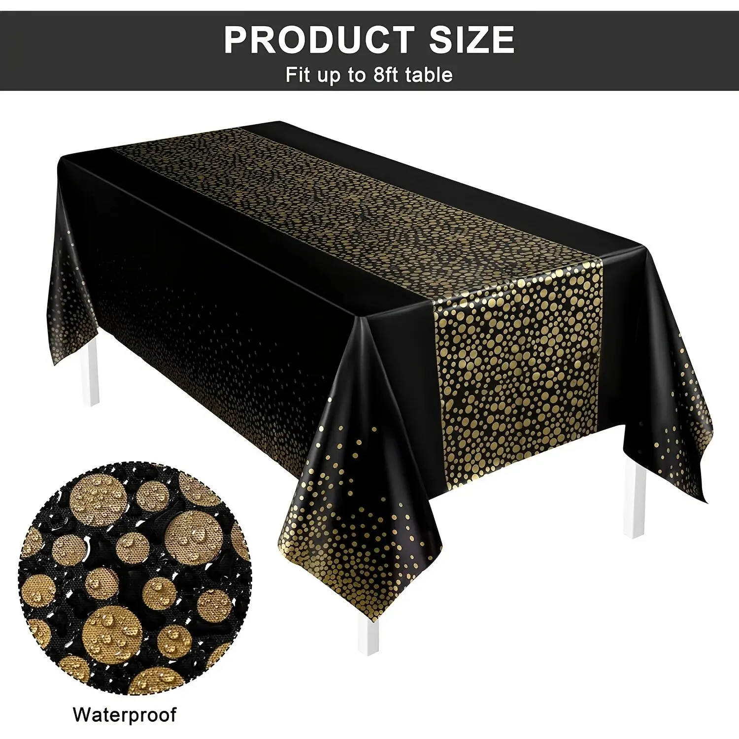 1pc Small Polka Dot Disposable Tablecloth,Thickened Waterproof PEVATablecloth, Home Wedding Birthday Party Decoration,54*108inch