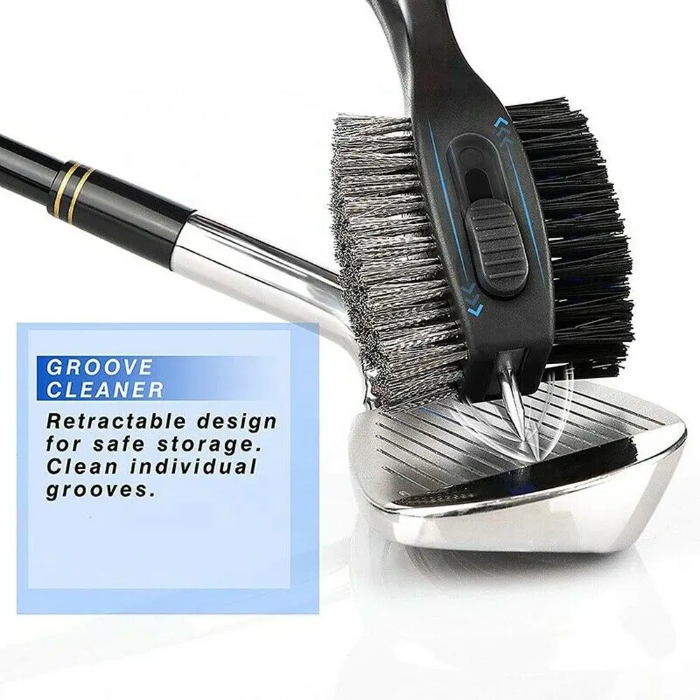 2-Sided Golf Club Cleaning Brush with Retractable Groove Cleaner – High-Quality Golf Accessory & Sharpener Tool 4