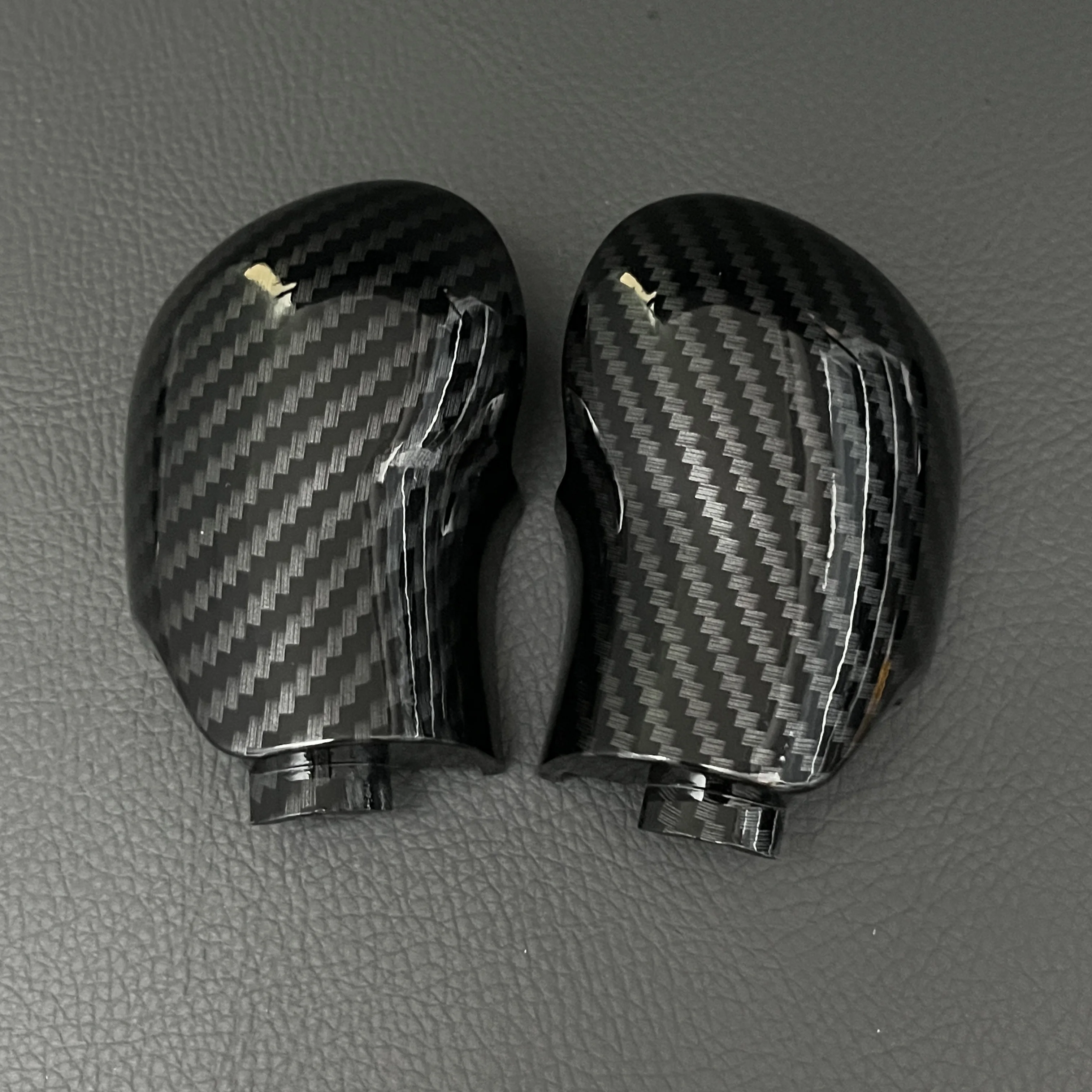For Skoda Octavia Superb Fabia Yeti DSG Gear Shift Knob PU Leather Side Cover Interior Parts Car Accessories