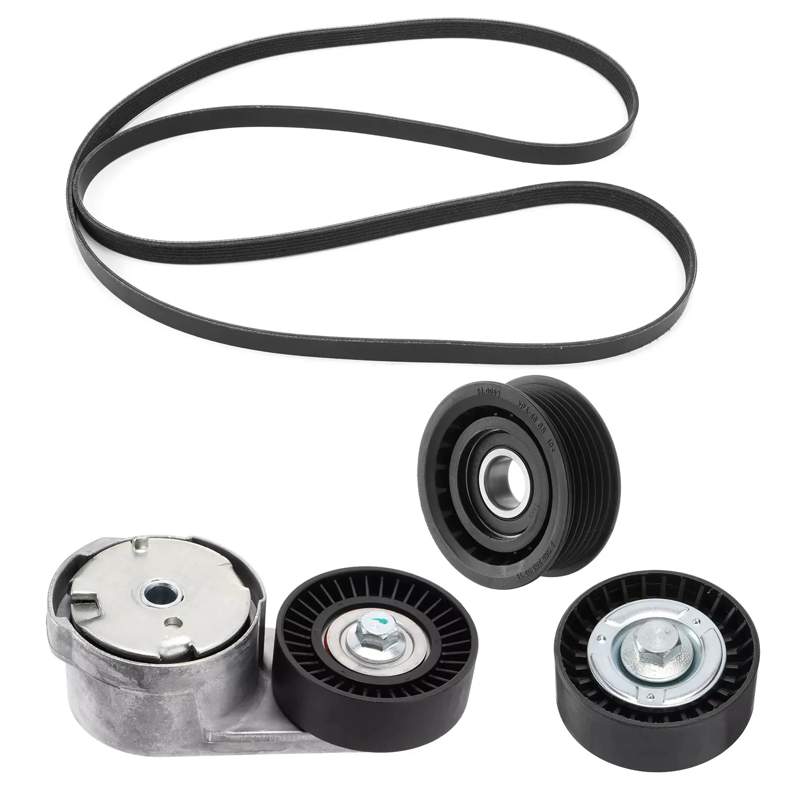 05184617AD Serpentine Belt Drive Component Kit w/ Tensioner & 2 Idler Pulley for Chrysler Dodge Jeep Ram 2011-2019 Car Accessory