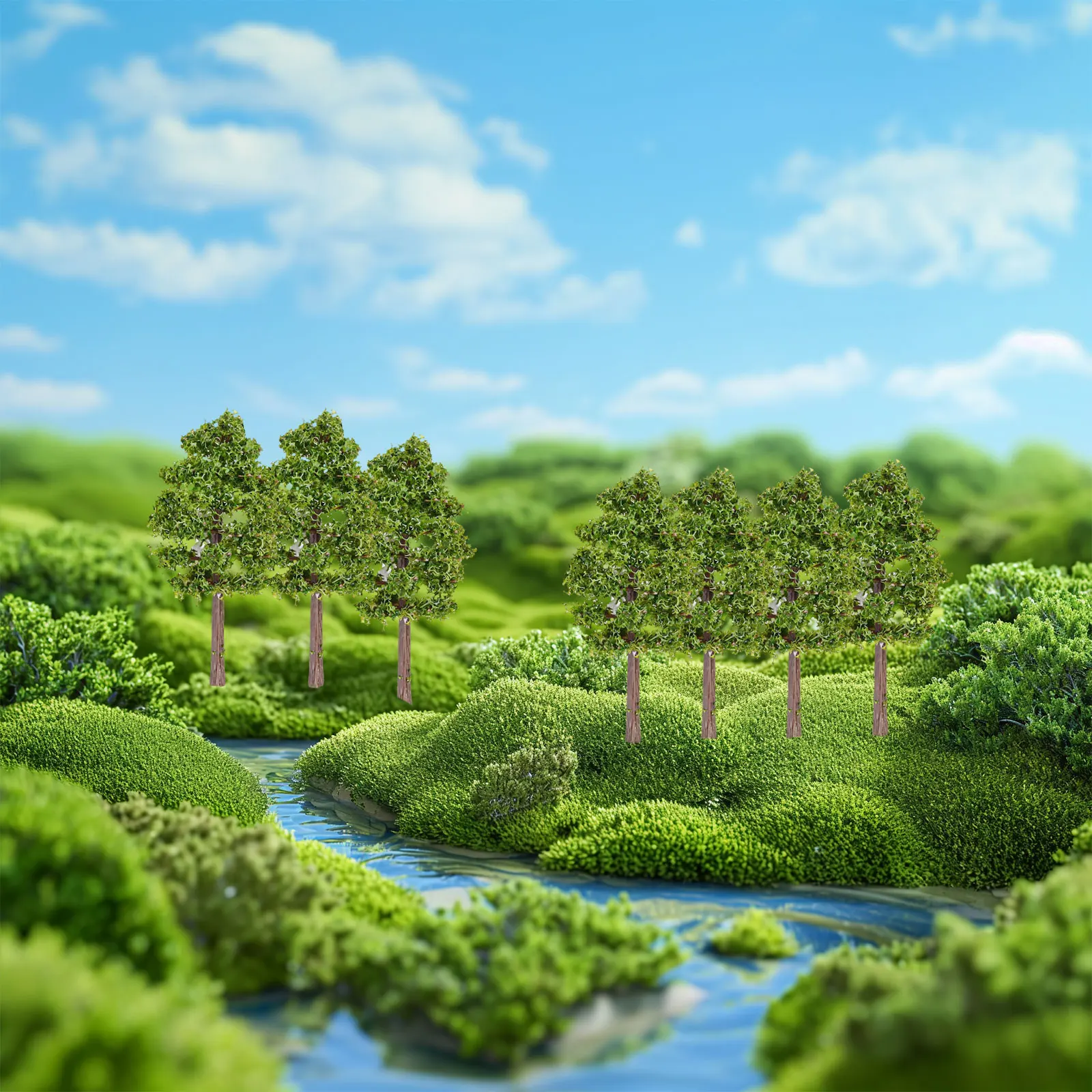 

Bring Life to Your Model Landscape with 50Pcs Model Trees, Great for Garden Park Parties and Home Scenery Displays