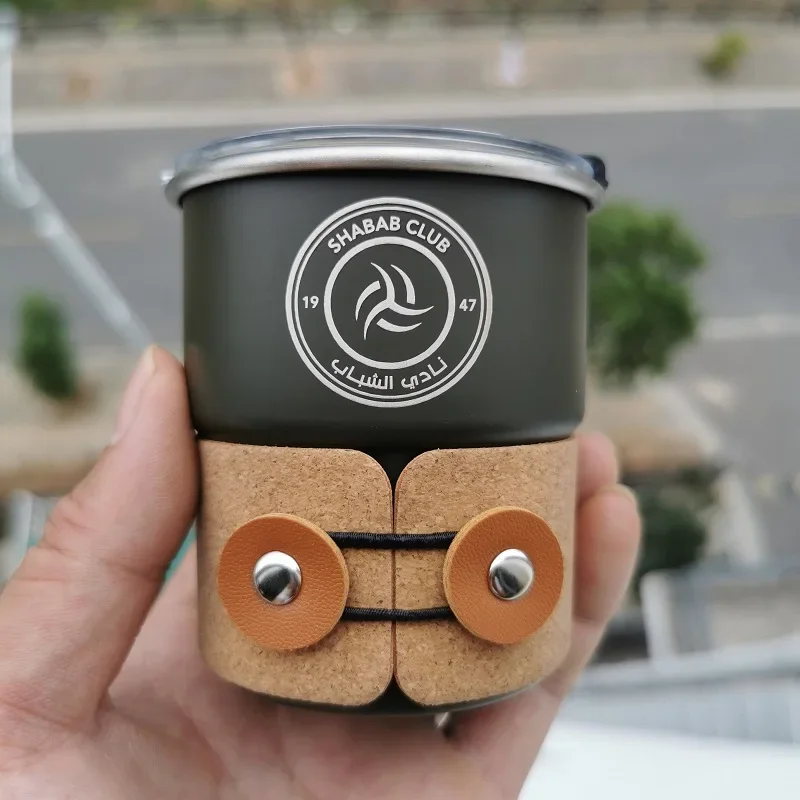 Tasse à café en acier inoxydable avec logo David harcèlement Shabab, chope à bière avec couvercle, tasses de camping en plein air, vente en gros, logo personnalisé, 300ml